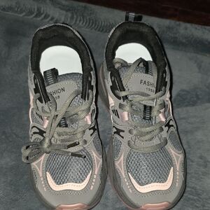 Gray and Pink Fashion Sneakers